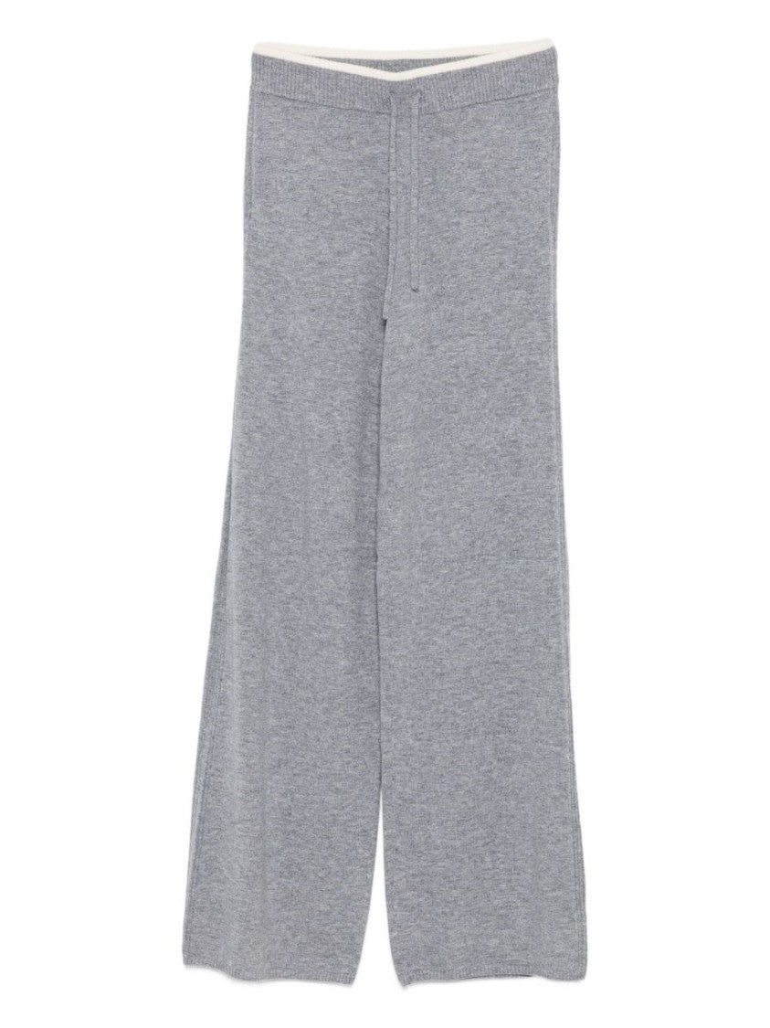 Pinko Wide-Leg Trousers In Soft Wool-Cashmere Blend