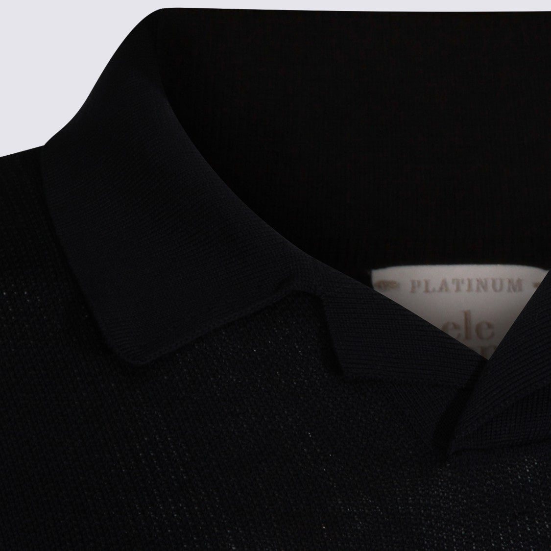 Eleventy Minimalist Short-Sleeve Polo Shirt With Soft Collar