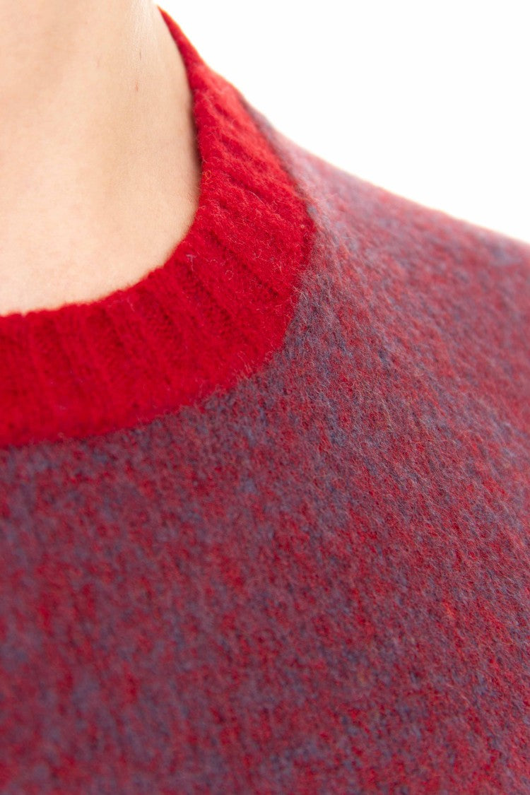 Drumohr Moulinè Brushed Wool Crewneck Sweater