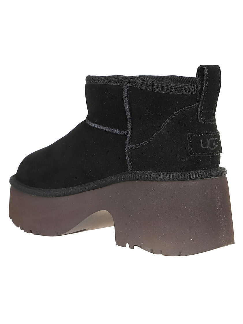 Ugg Black Calf Suede Wool-Lyocell Boots