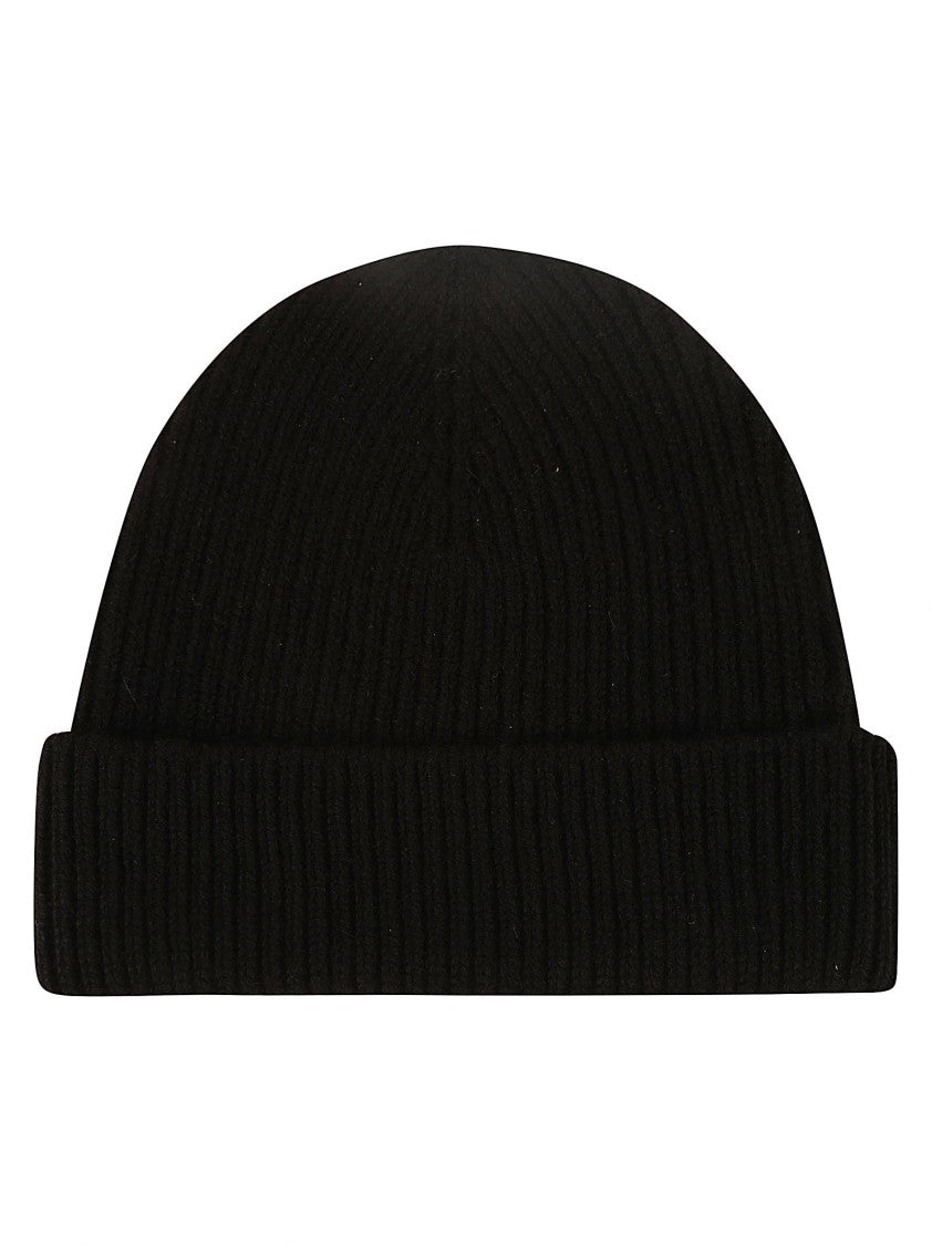 Burberry Ribbed Black Cashmere Beanie