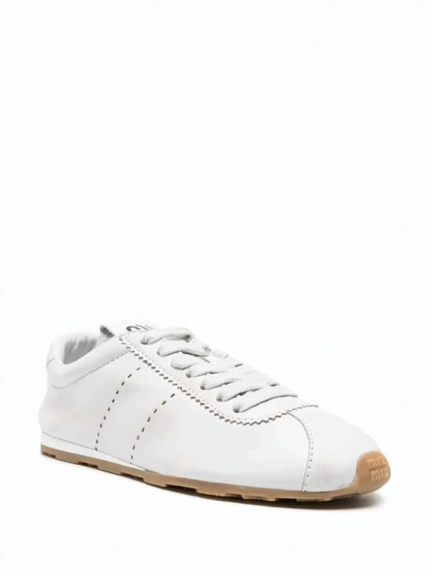 Miu Miu Low-Profile Nappa Leather Sneakers