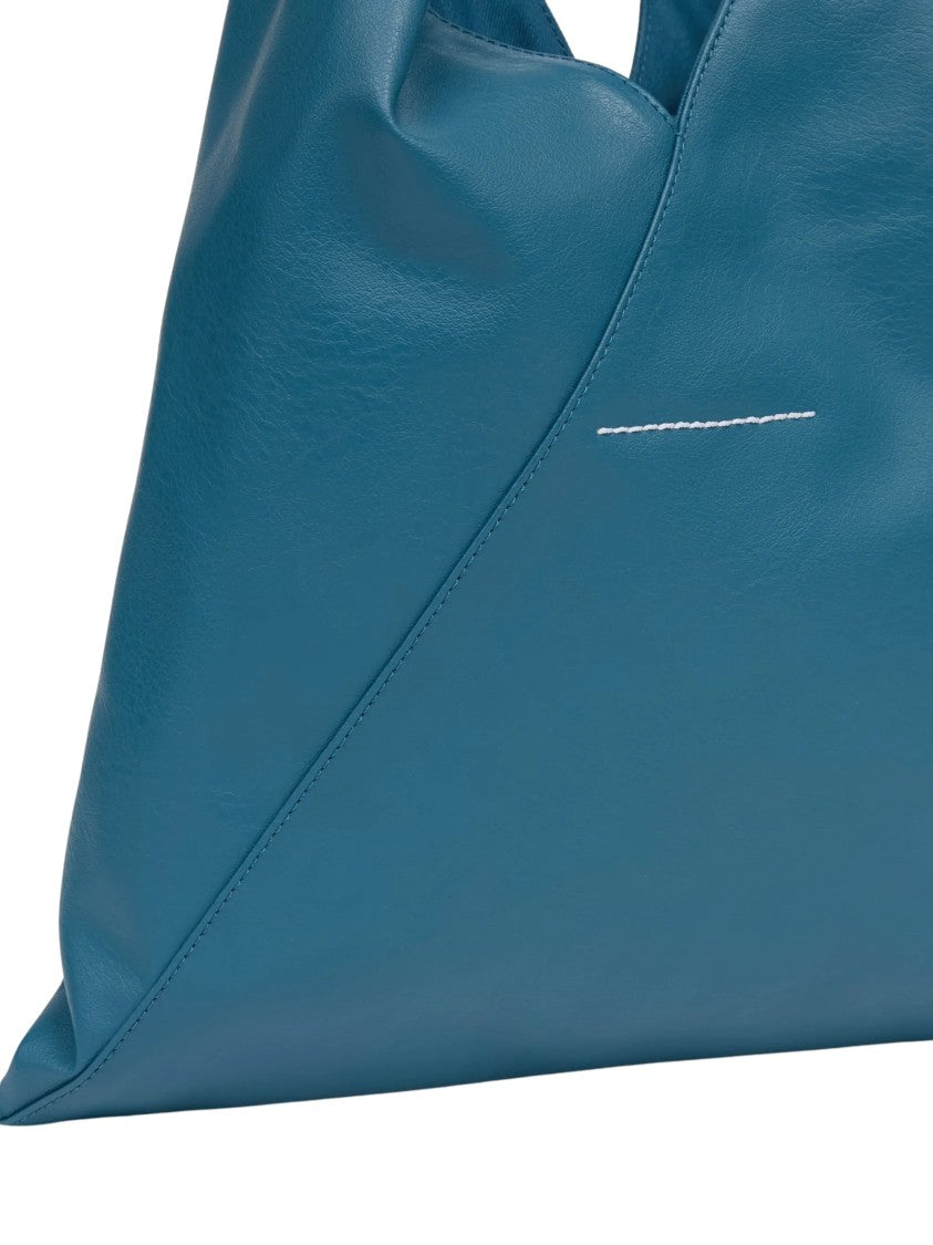 Mm6 By Maison Margiela Blue Japanese Triangular Leather Handbag