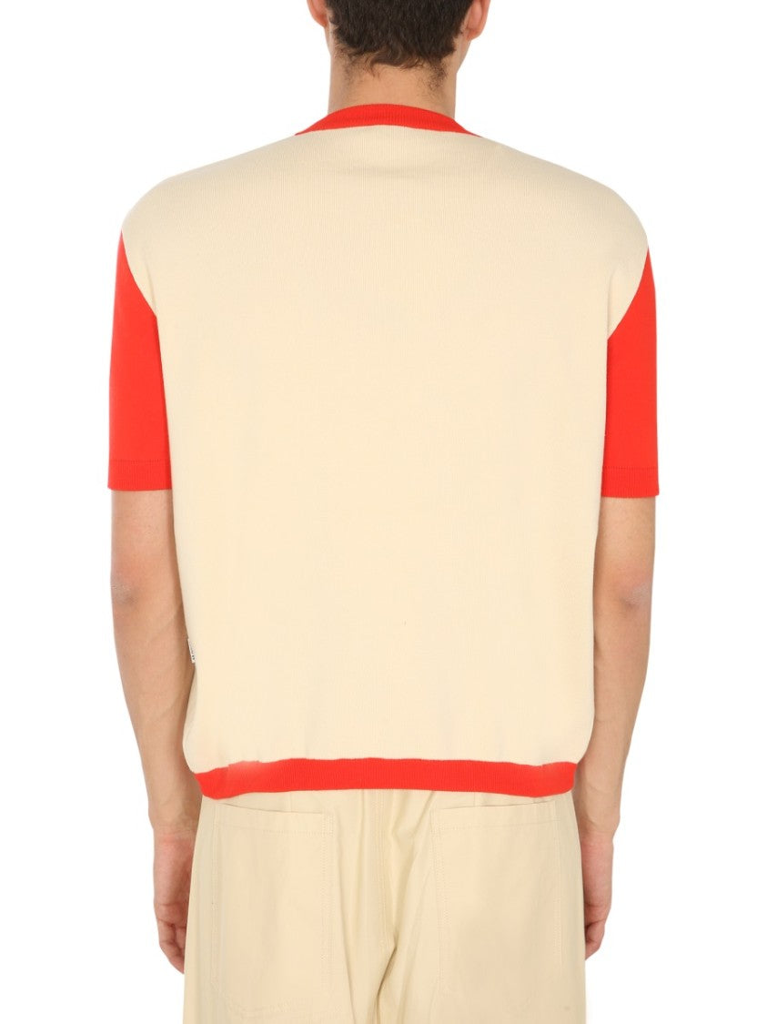 Sunnei X Eleonora Bonucci Crew Neck T-Shirt With Contrasting Profiles