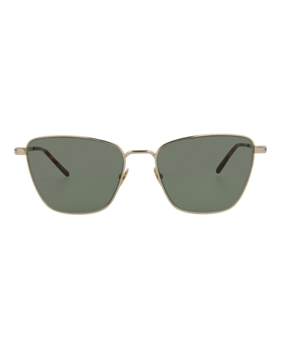 Saint Laurent Cat Eye-Frame Metal Sunglasses With Adjustable Nose Pads And Tortoiseshell Details