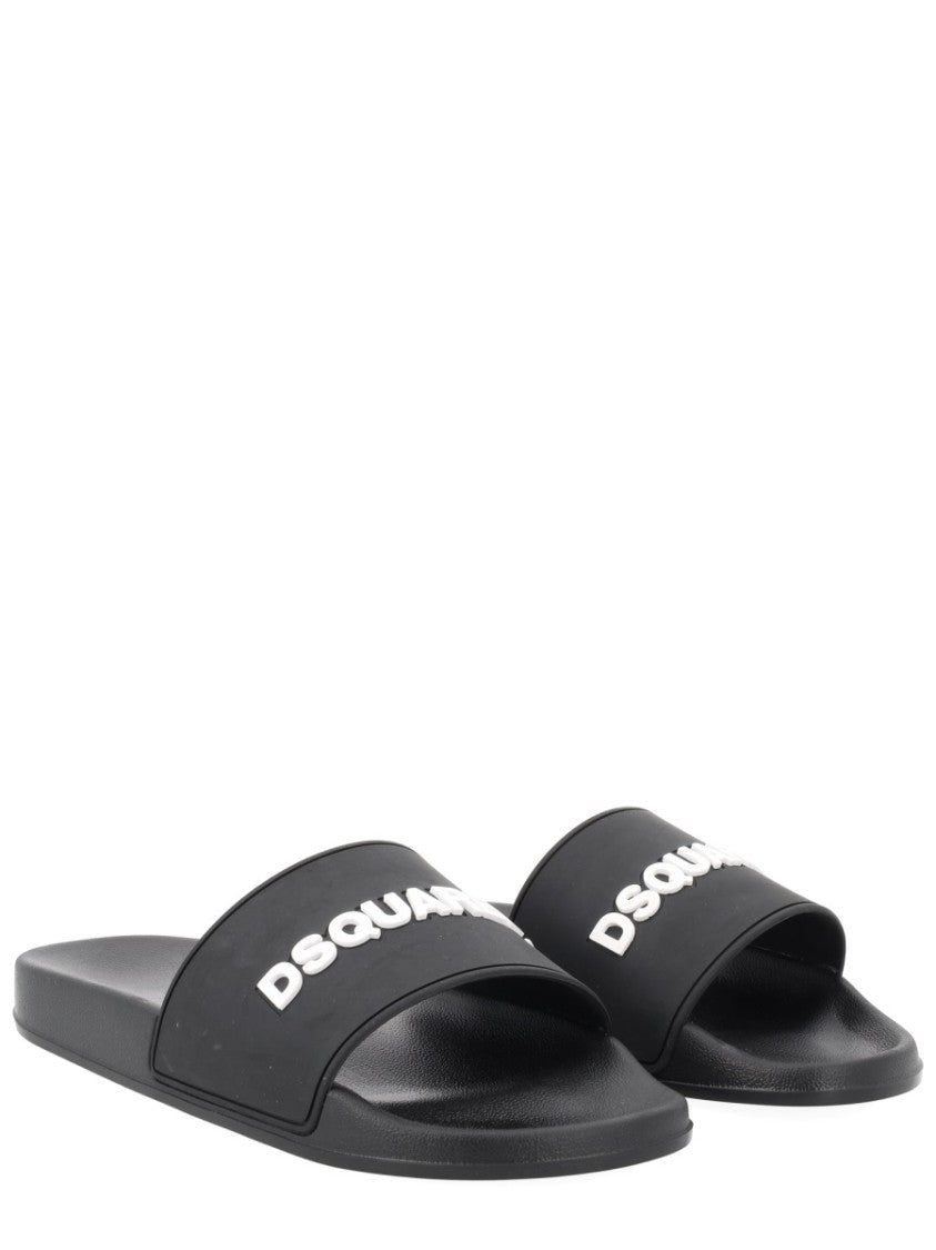 Dsquared2 Contoured Raised Lettering Sandals