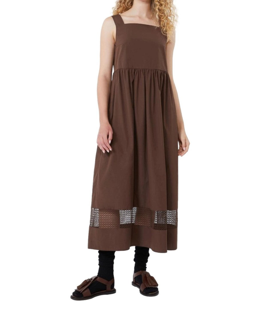 Max Mara Chocolate Brown Wkdgola Wool Dress