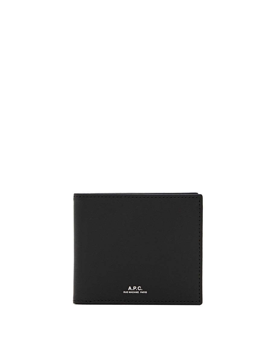A.P.C. Minimalist Black Aly Wallet With Embossed Logo
