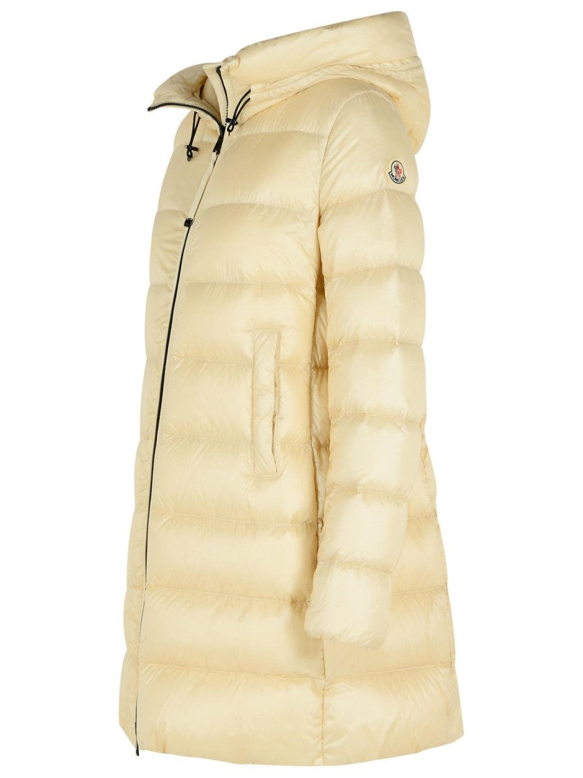 Moncler Suyenne' Ivory Polyamide Coat