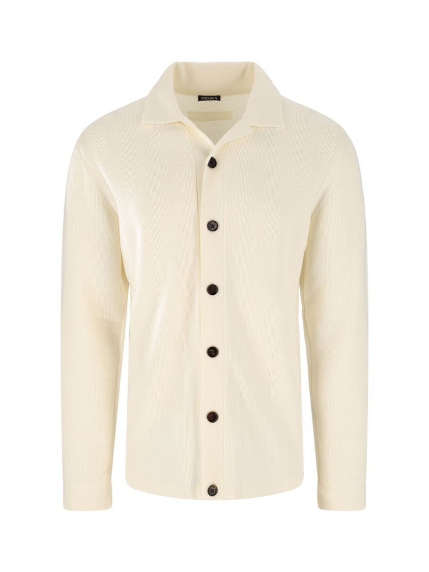 Zegna Knit Shirt - Cream