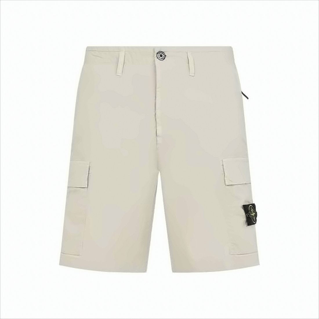 Stone Island Minimalist Cargo Shorts With Side Pockets And Logo Patch