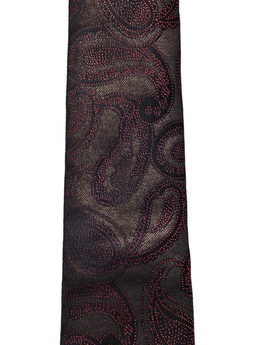Etro Brown Silk-Blend Paisley Tie