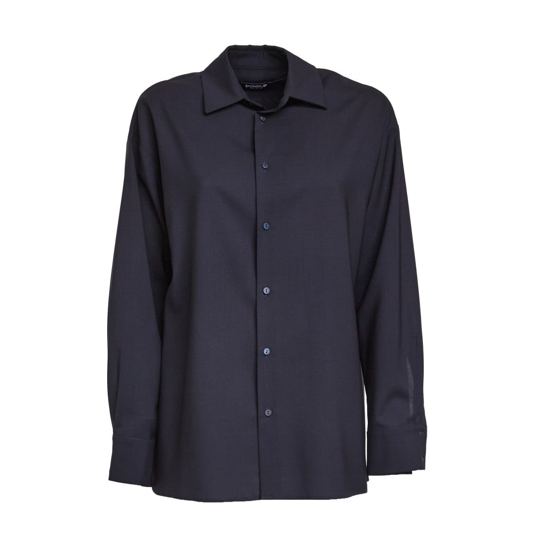 Dondup Long-Sleeved Poplin Wool Shirt With Tailored Darts