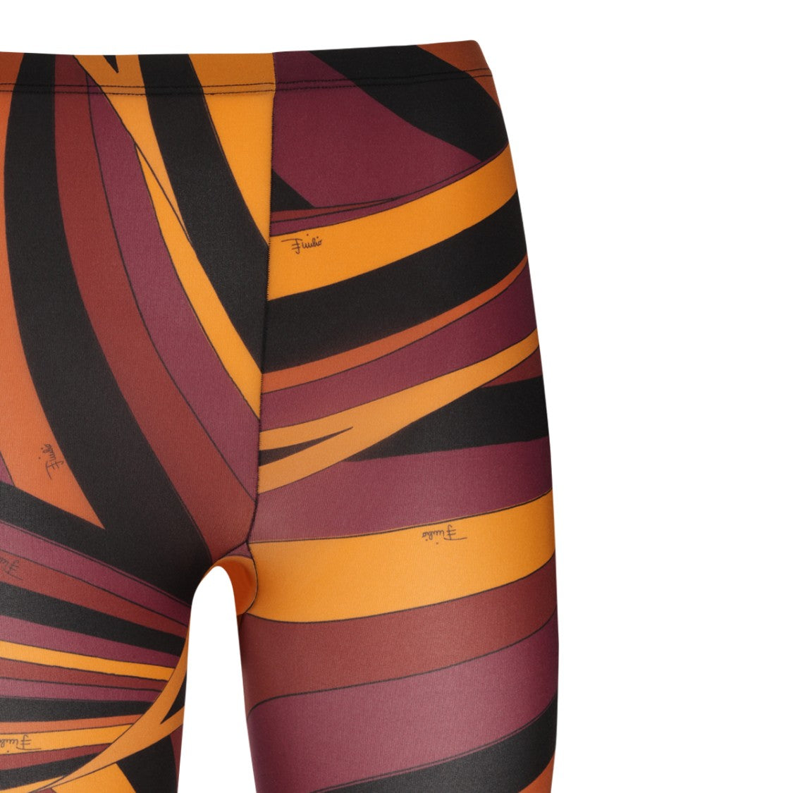 Emilio Pucci Abstract Swirl Pattern Leggings With Form-Fitting Silhouette