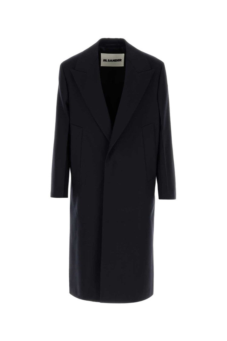 Jil Sander Midnight Blue Wool Coat