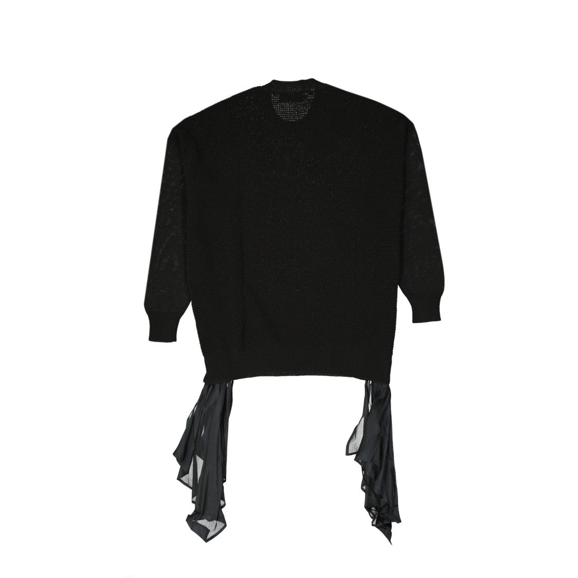 Dsquared2 Cotton Sweater With Drawstring And Sheer Details