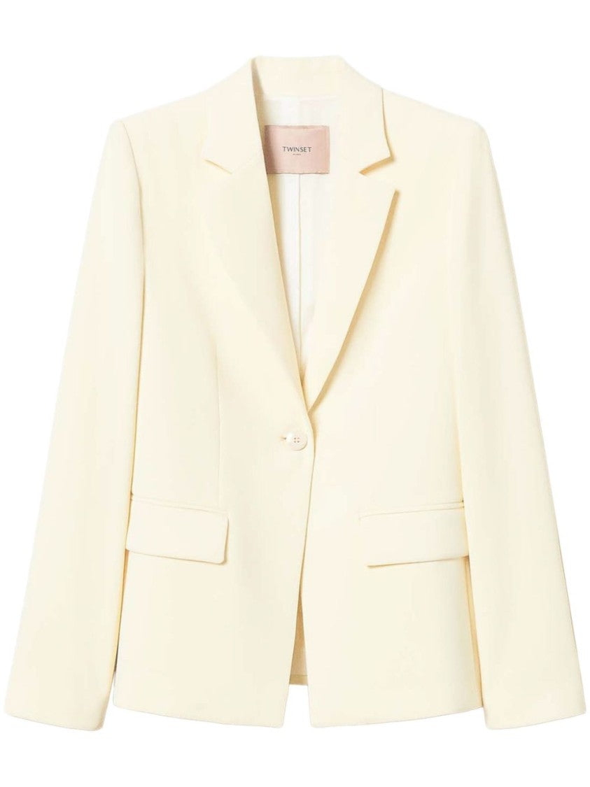 Twin-Set Tailored Blazer With Classic Notch Lapel