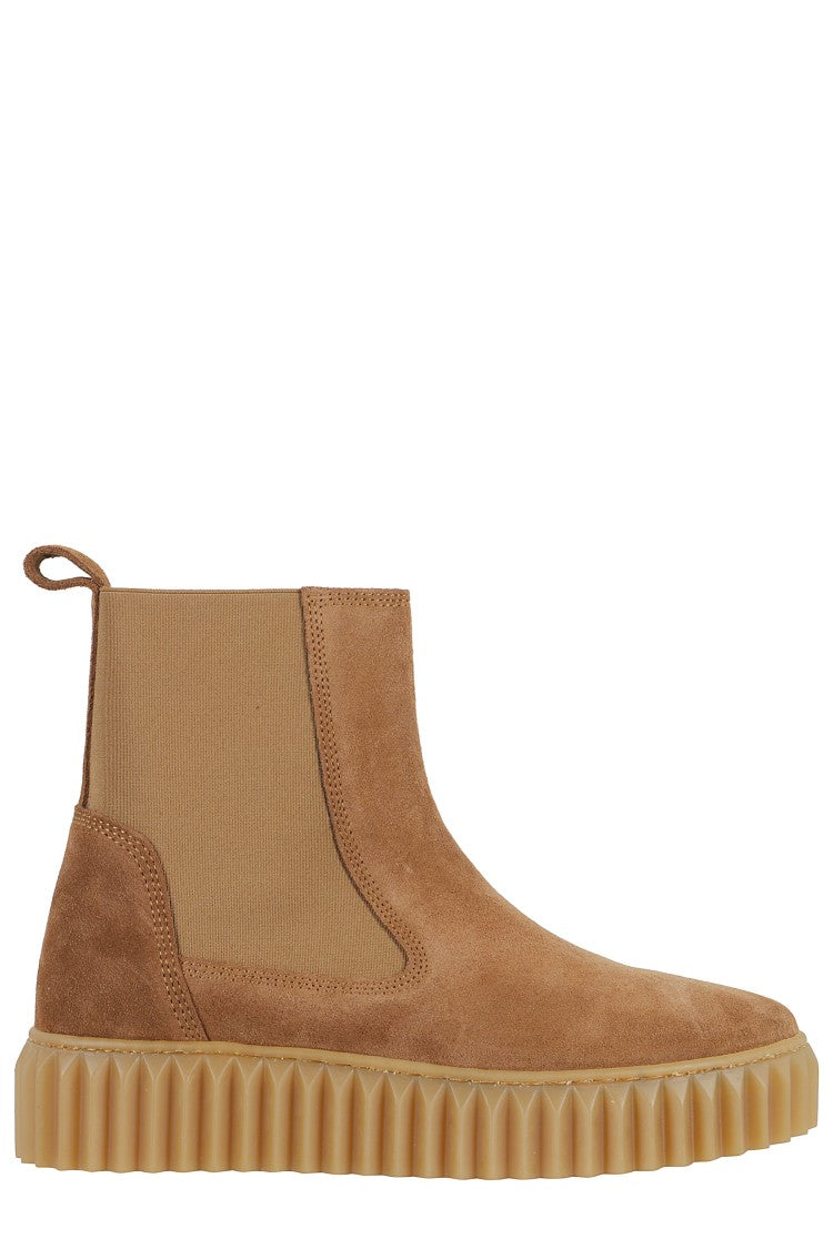 Voile Blanche Ankle-High Brown Suede Boots
