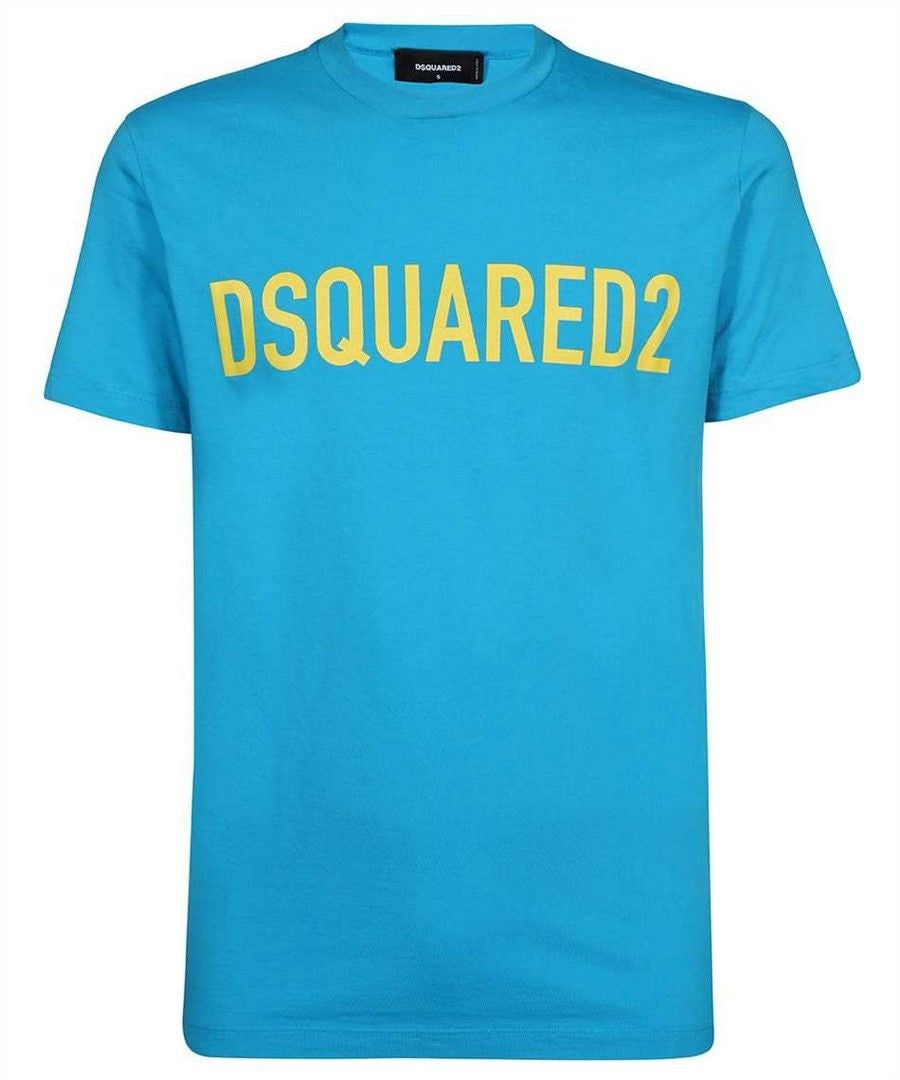 Dsquared2 Blue Cotton Print Tee