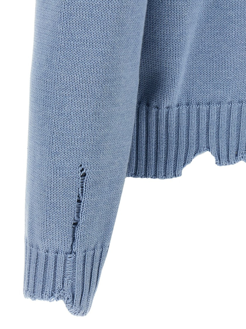 Mcqueen Used-Effect Cotton Sweater