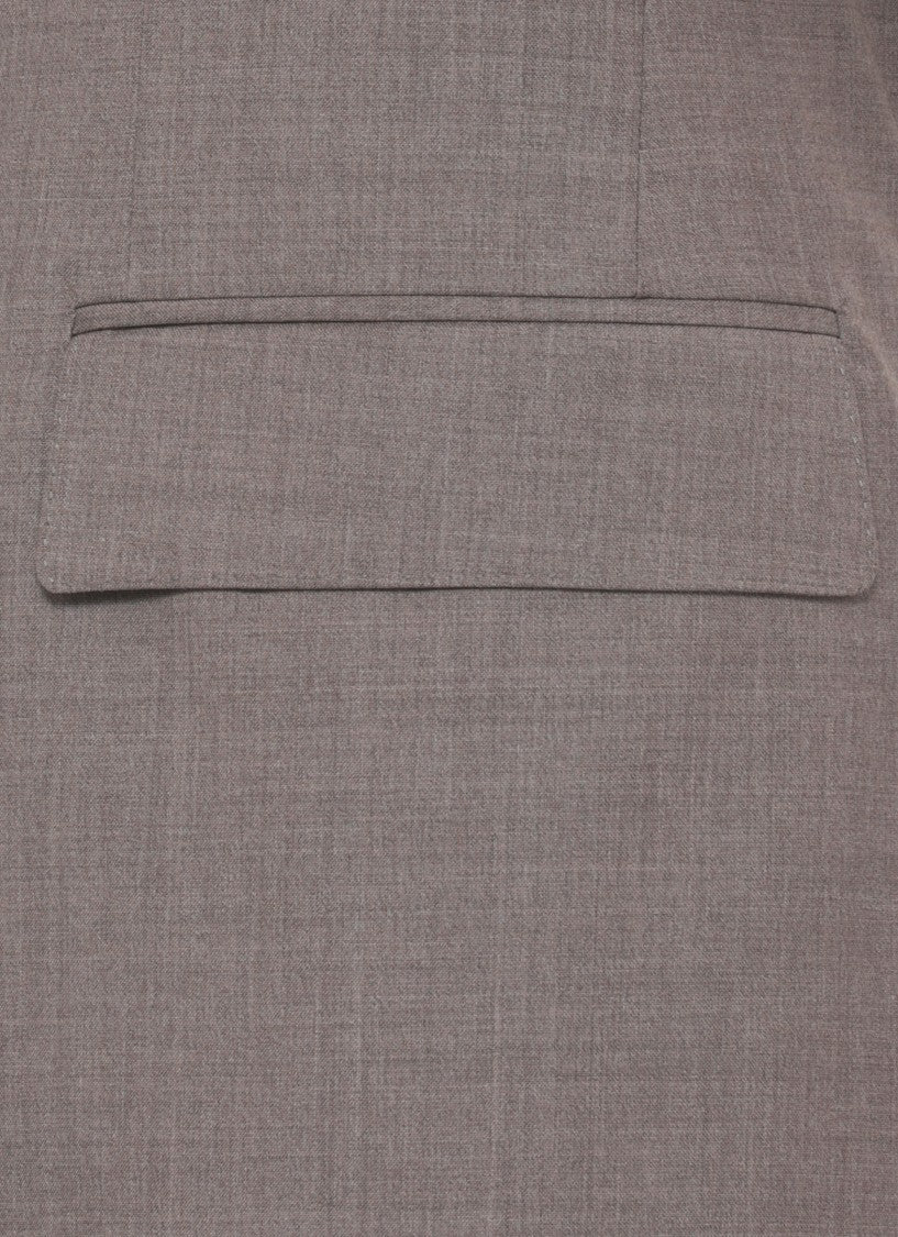 Lardini Brown Wool Lapel Pin Suit