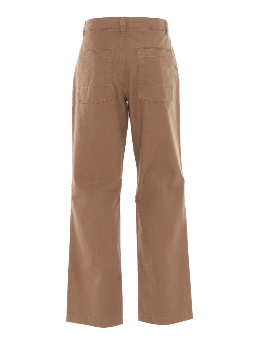 Aspesi Relaxed-Fit Straight Leg Pants With Classic Button Closure