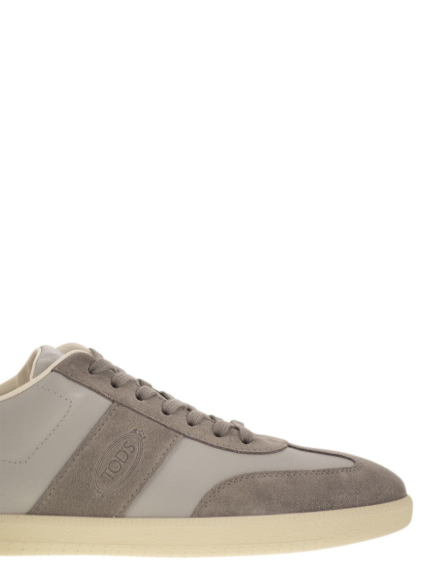 Tod's Smooth Leather And Suede Tabs Sneakers