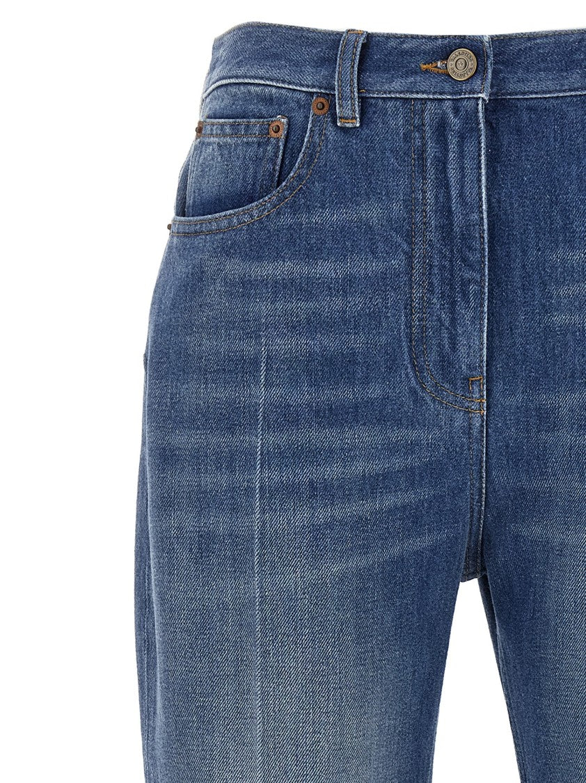 Valentino Garavani Delavé Effect Flared Denim Jeans