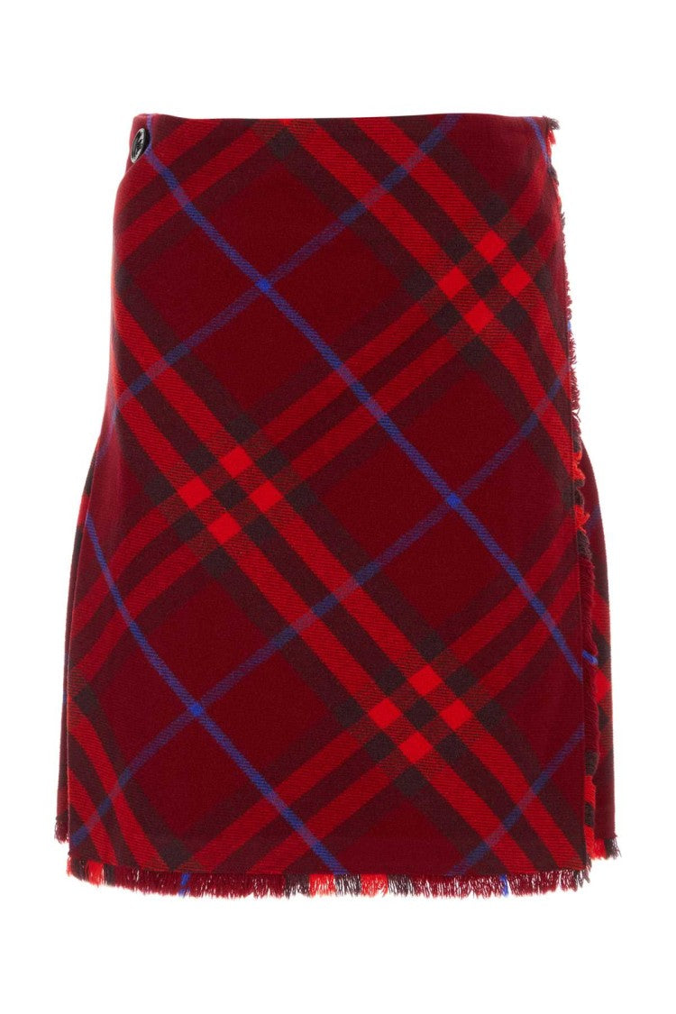 Burberry Embroidered Wool Skirt