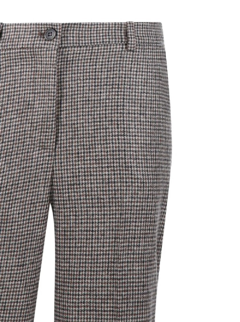 P.A.R.O.S.H. Tailored Houndstooth Pattern Pants With Refined Texture