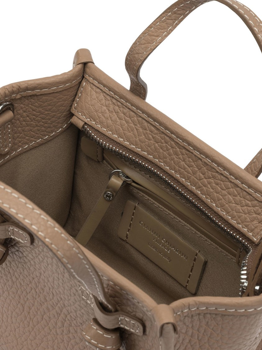 Gianni Chiarini Textured Leather Handbag With Knot Detail