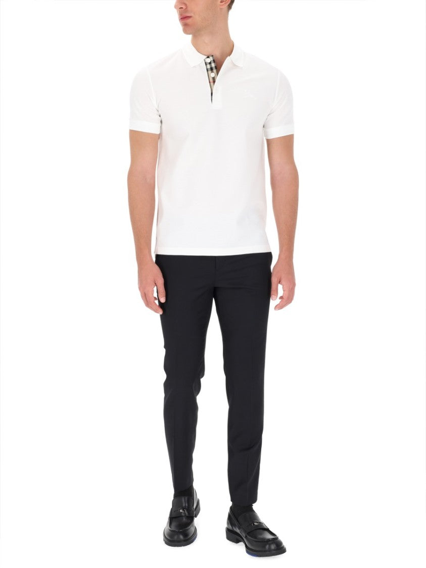 Burberry Beige Cotton Chest Logo Polo Shirt