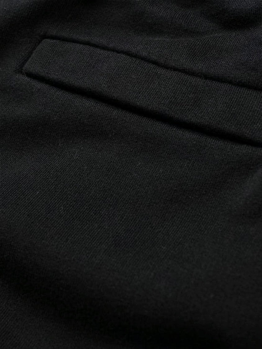 Off-White Relaxed Fit Black Cotton Off-White Jogger Pants With Graphic Prints