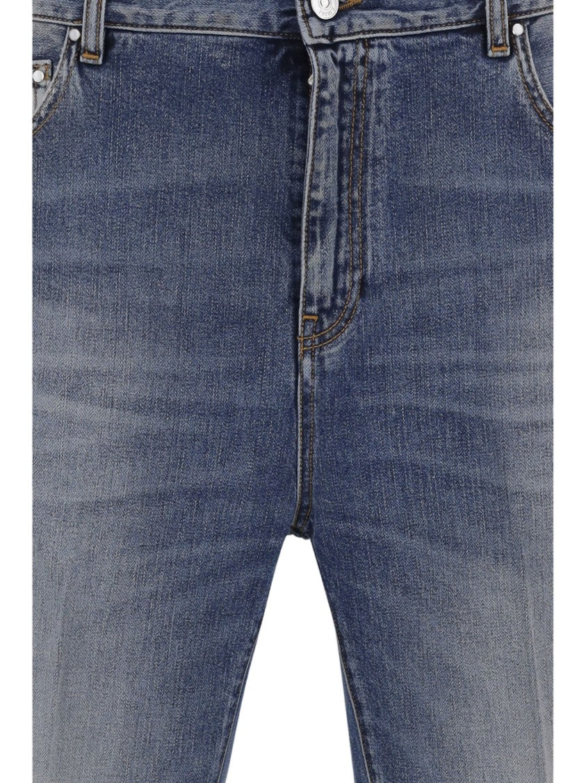 Amiri Denim Washed Blue Cotton Denim Jeans