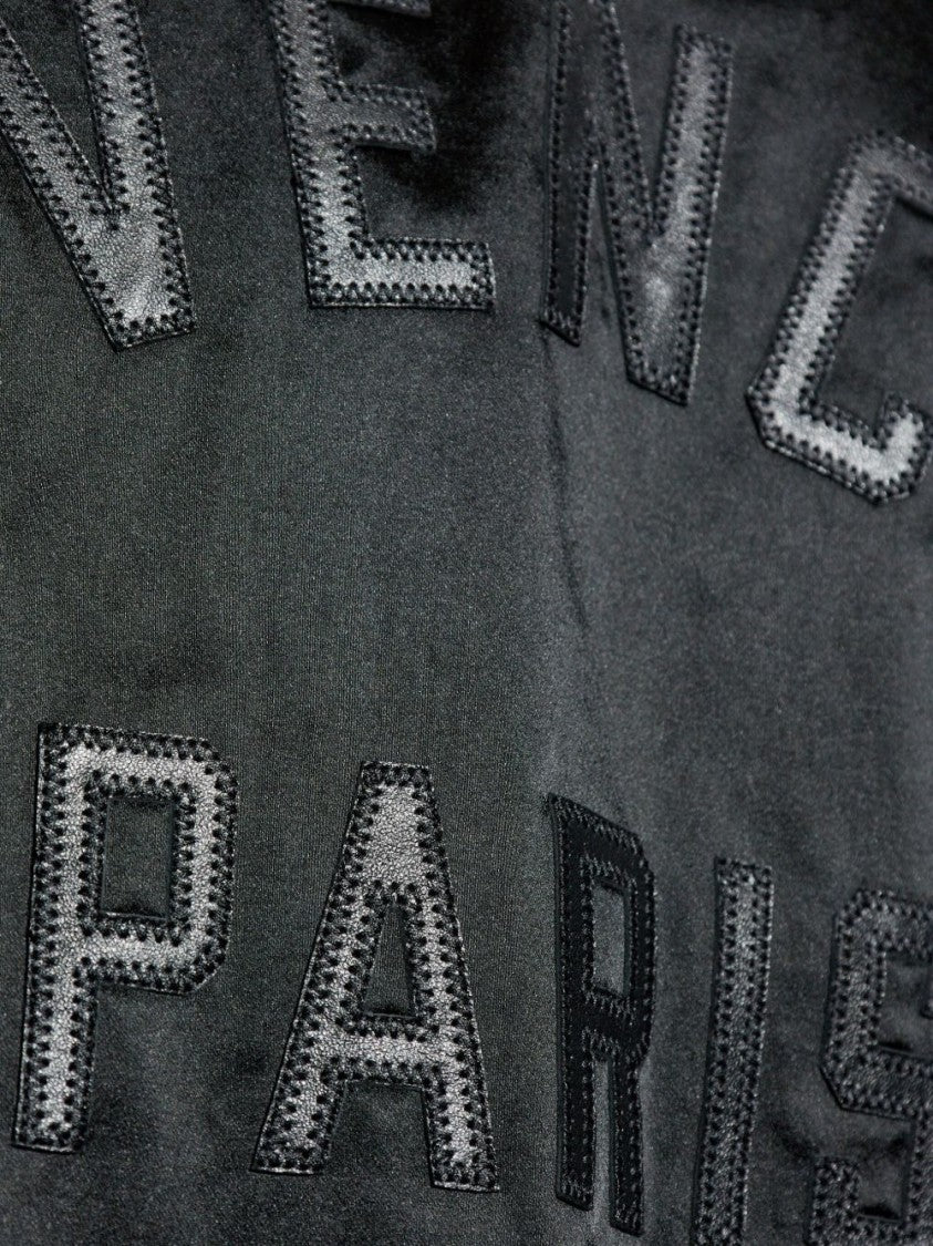 Givenchy Black Baseball Collar Ribbed Zip Jacket