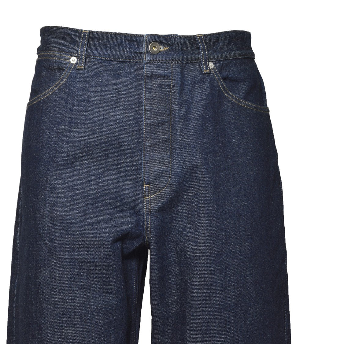 Jil Sander Straight-Leg Indigo Denim Jeans With Contrast Stitching