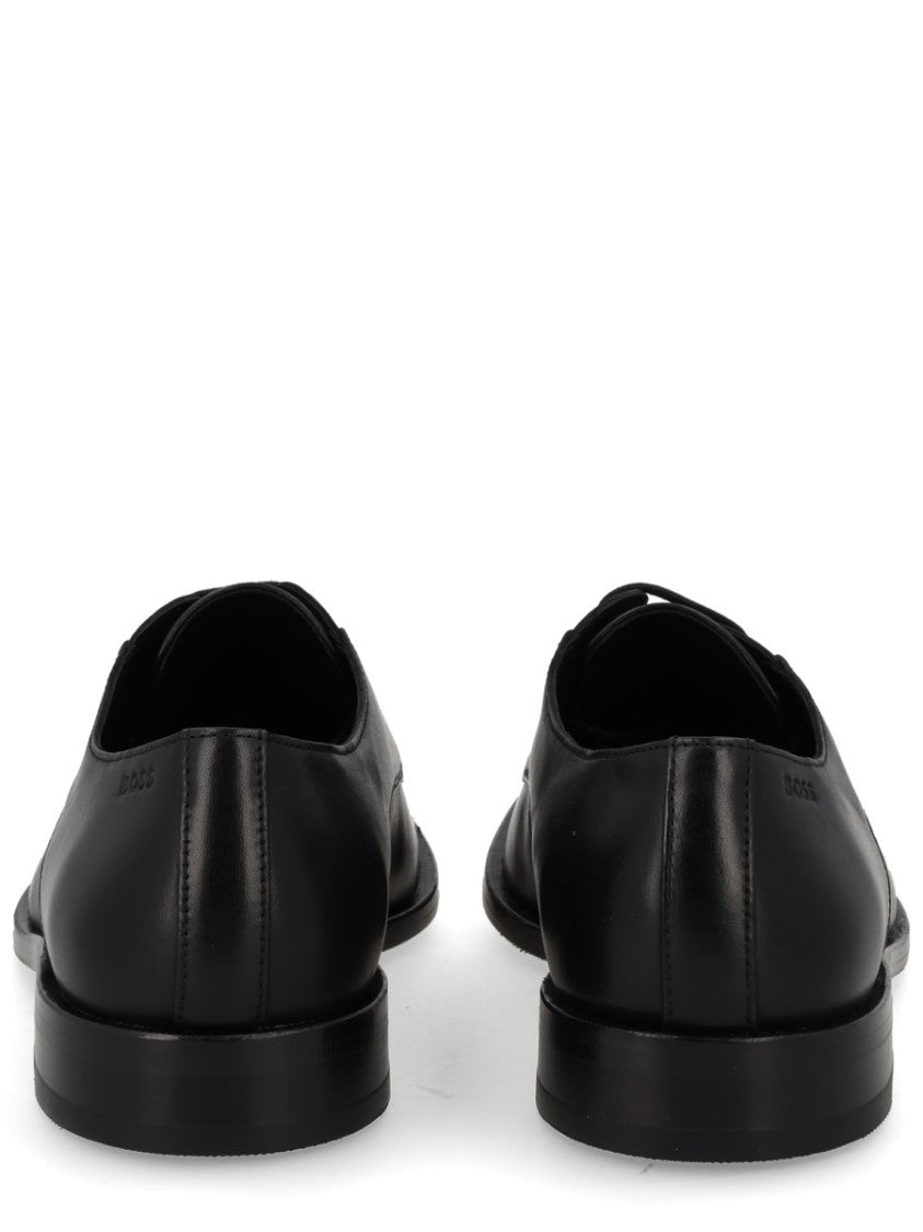 Boss Polished Cowhide Leather Lace Shoes
