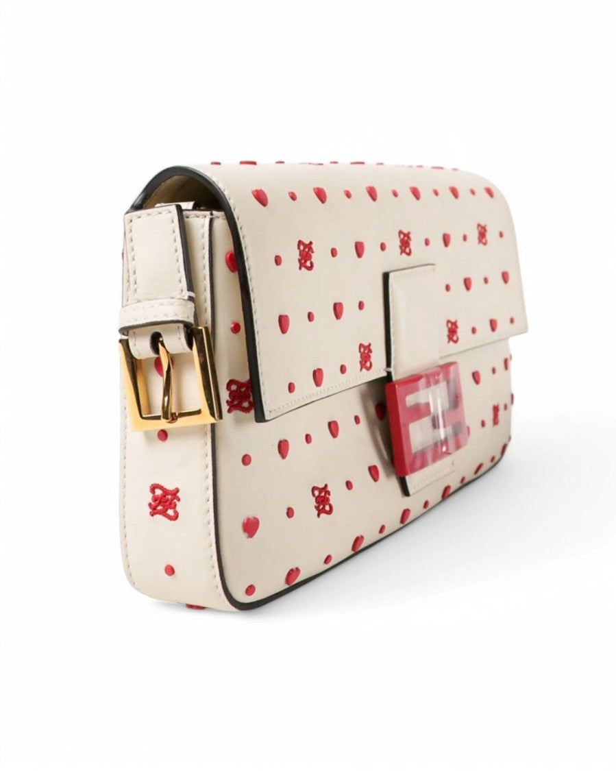 Fendi Baguette Medium Love Bianca