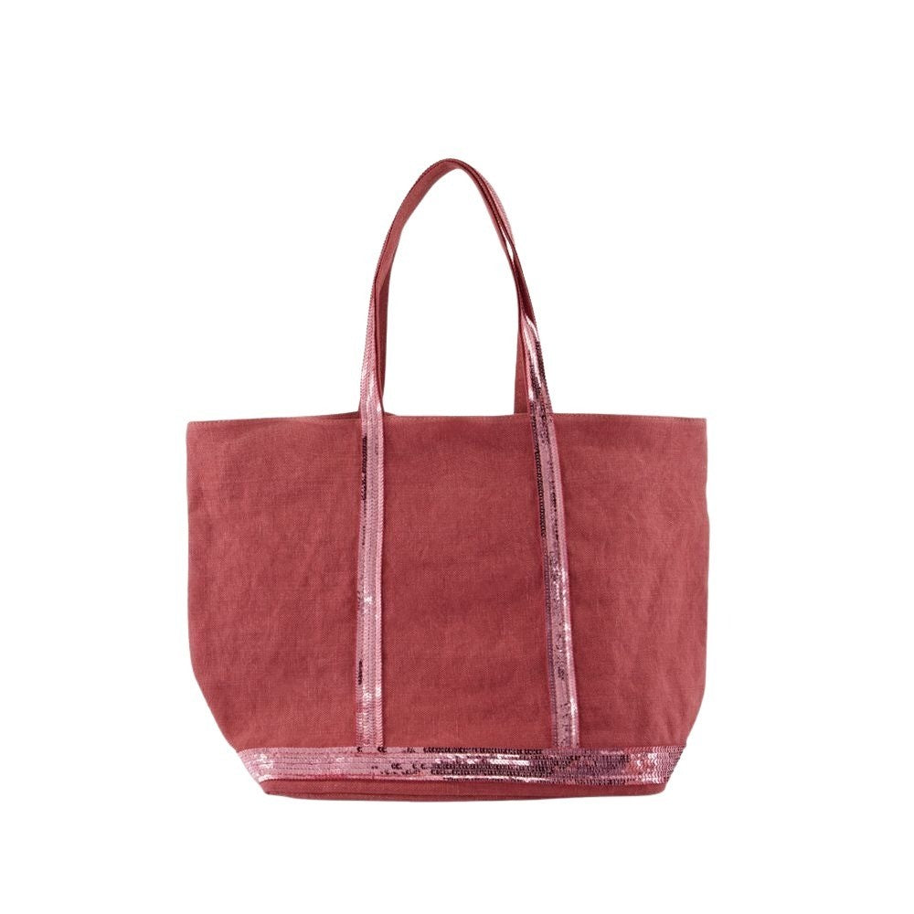Vanessa Bruno Shopping Bag L - Linen - Pink
