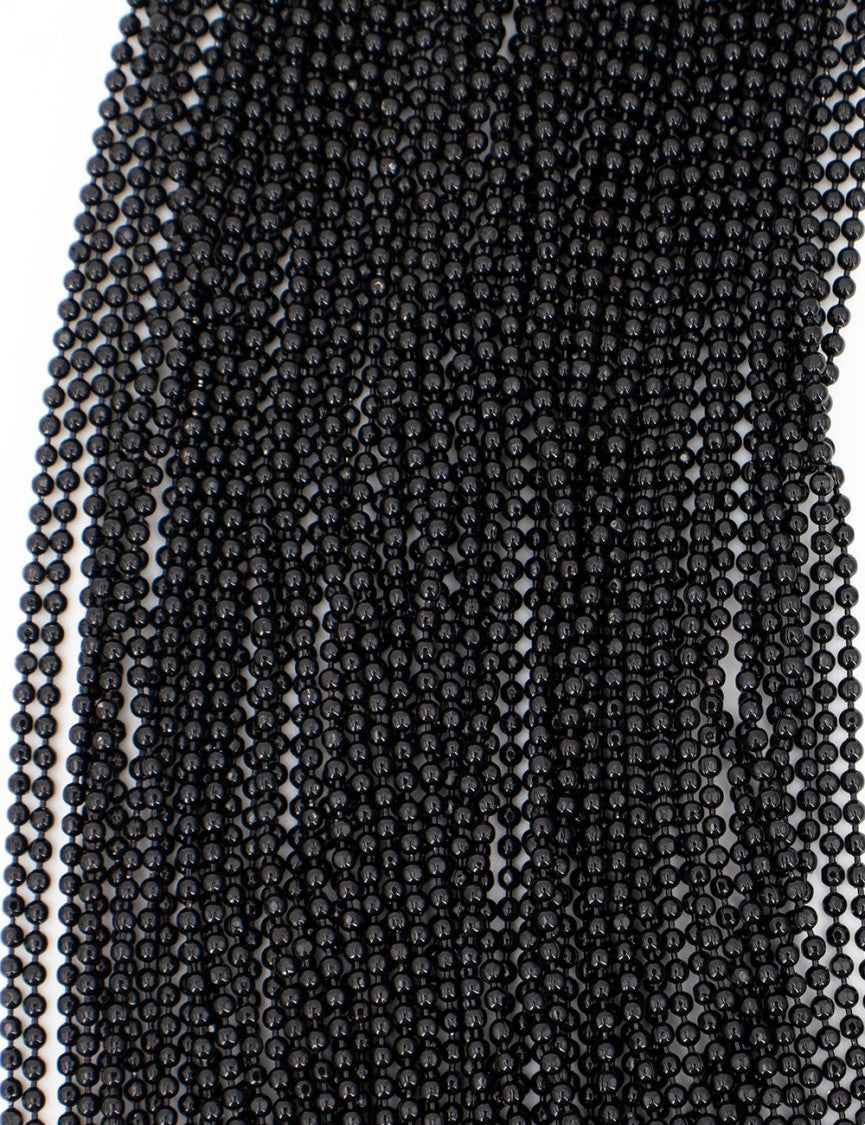 Fabiana Filippi Multiple Strand Black Bead Necklace With Metallic Clasps