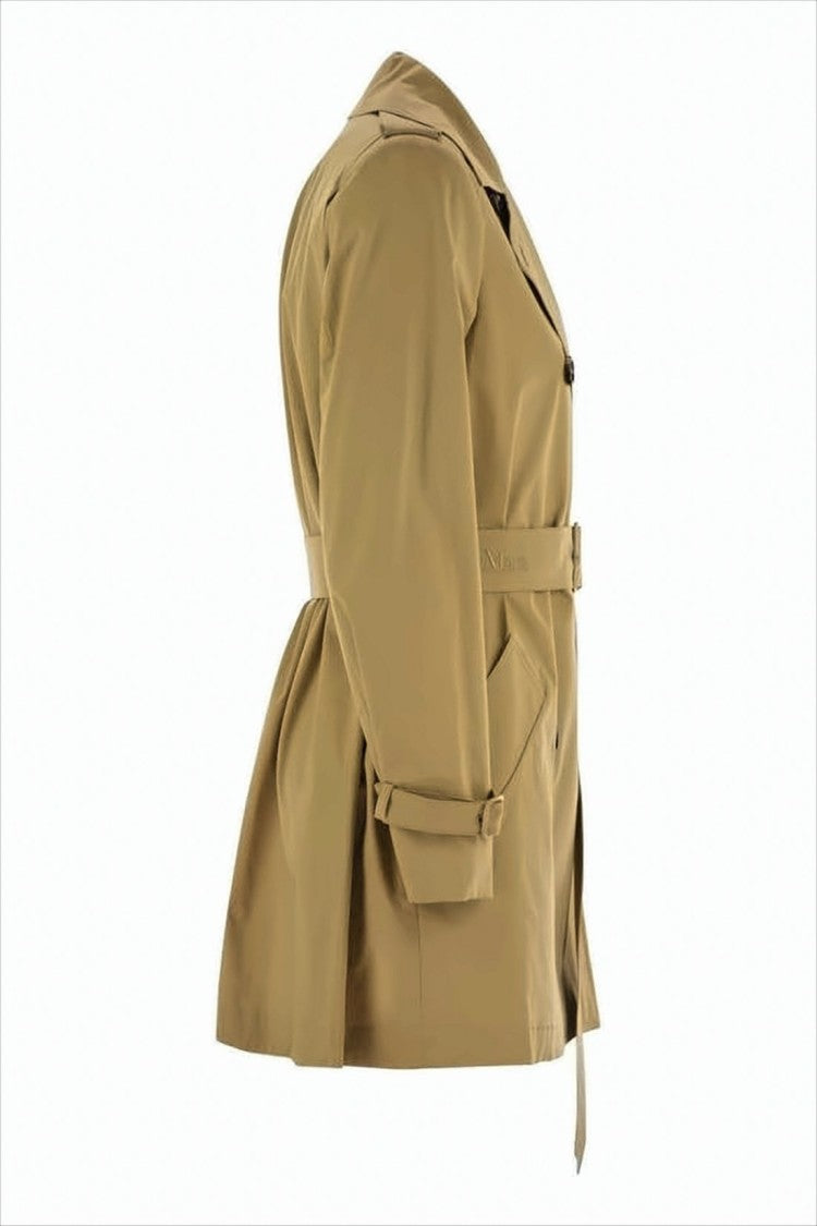 Max Mara Double-Breasted Trench Coat With Tortoiseshell Buttons