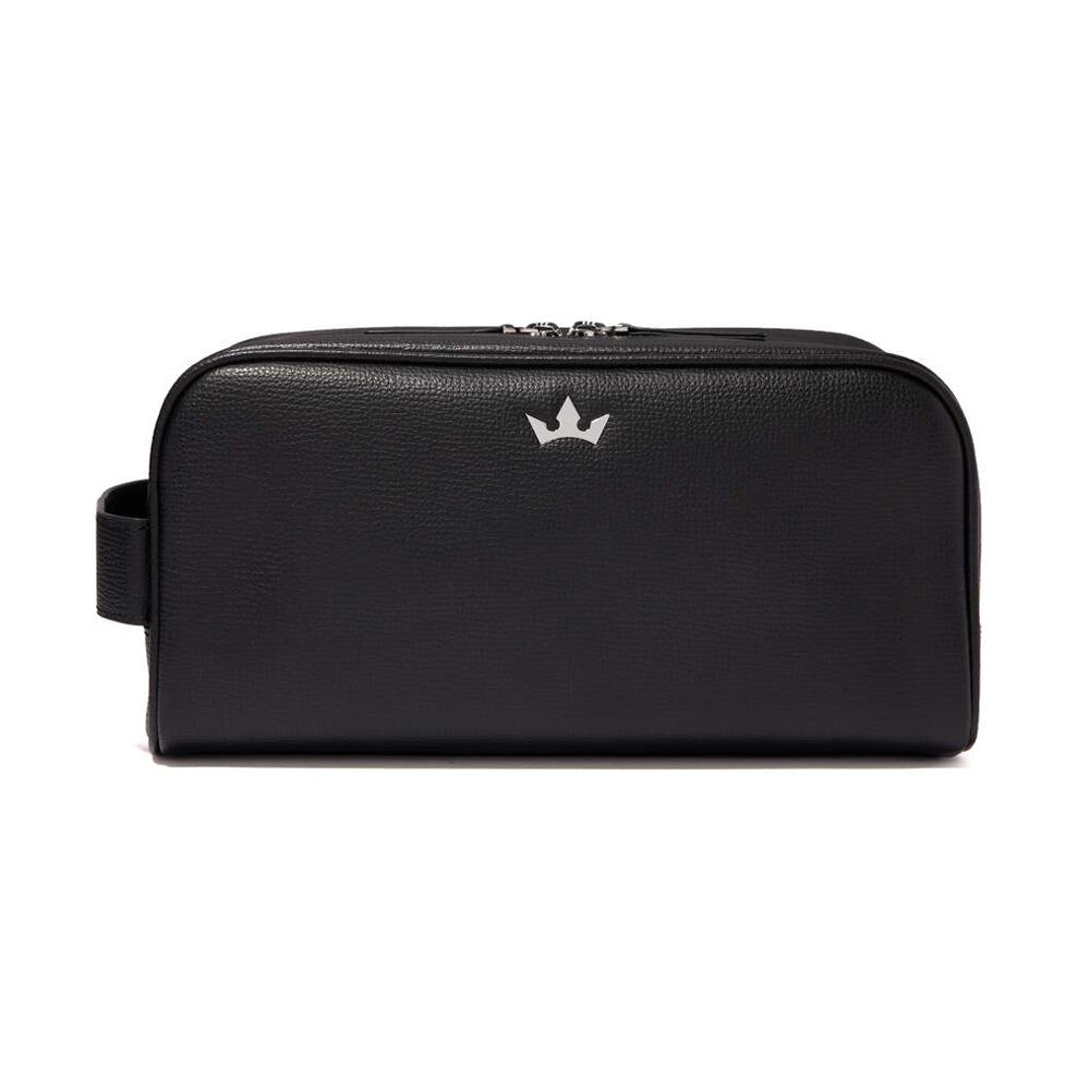 Roderer Award Wash Bag - Italian Leather Black