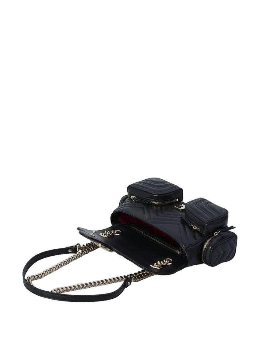 Gucci Chevron-Pattern Quilted Leather Crossbody Bag