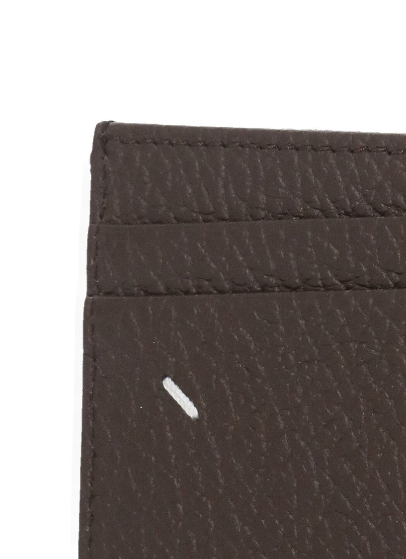 Maison Margiela Textured Brown Leather Four Stitches Wallet