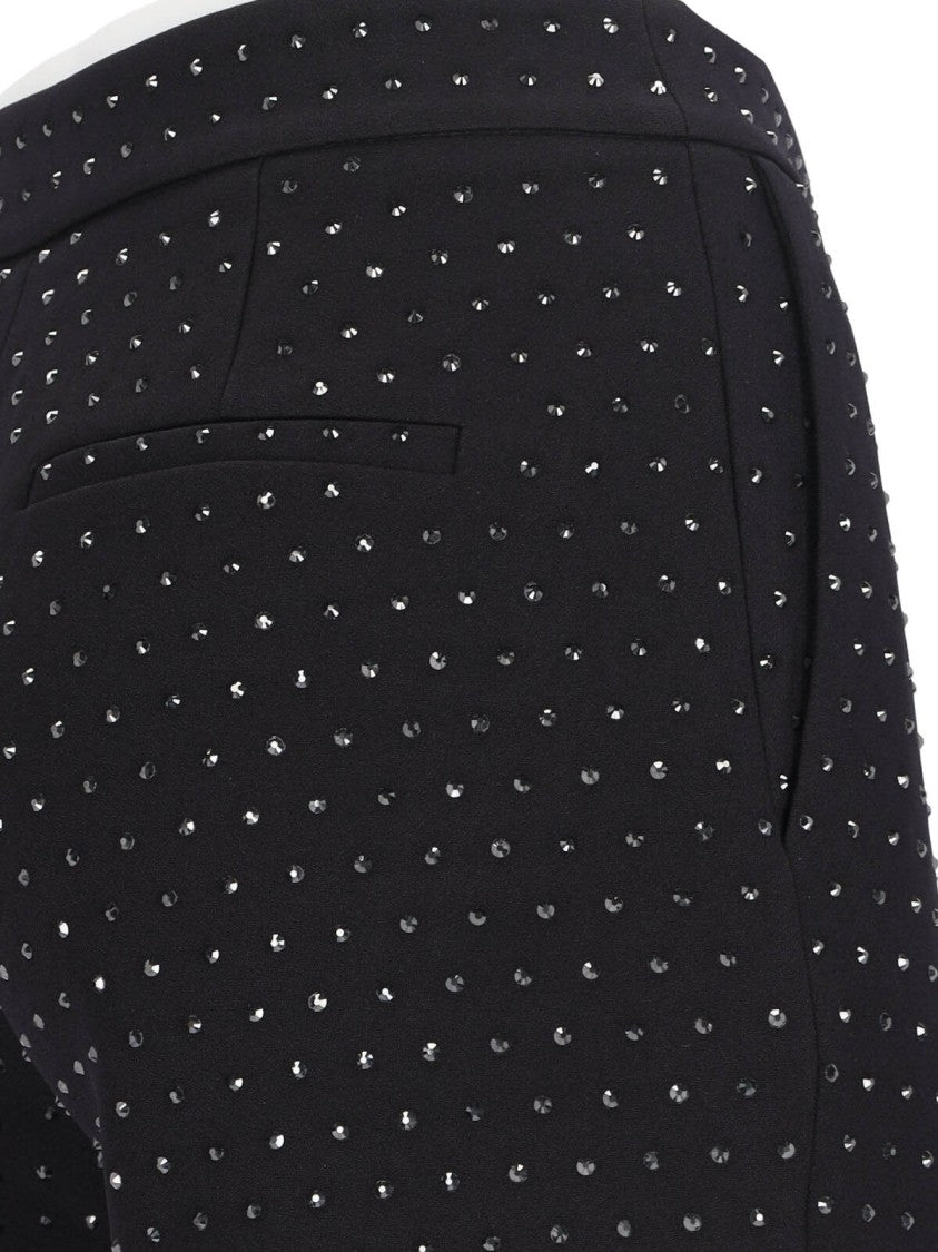 The Andamane Rhinestone Trousers In Black Fabric