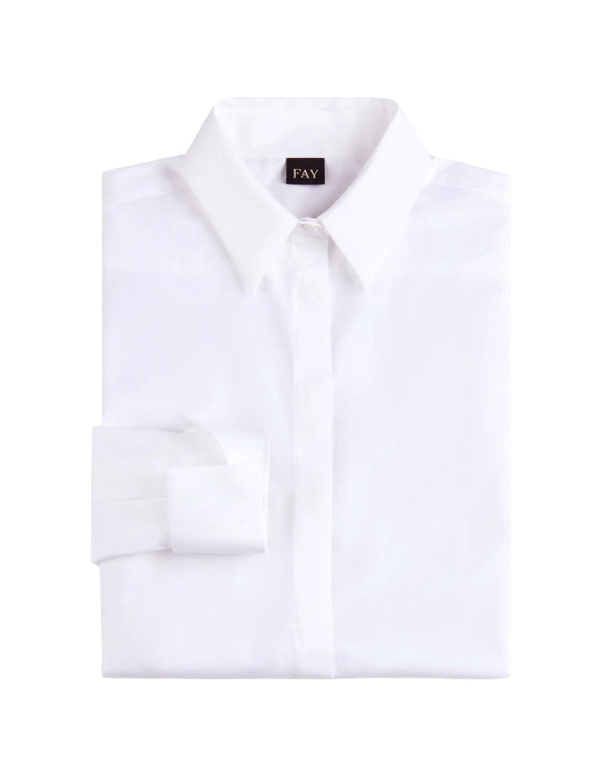 Fay Slim-Fit Long-Sleeved Shirt With Classic Collar