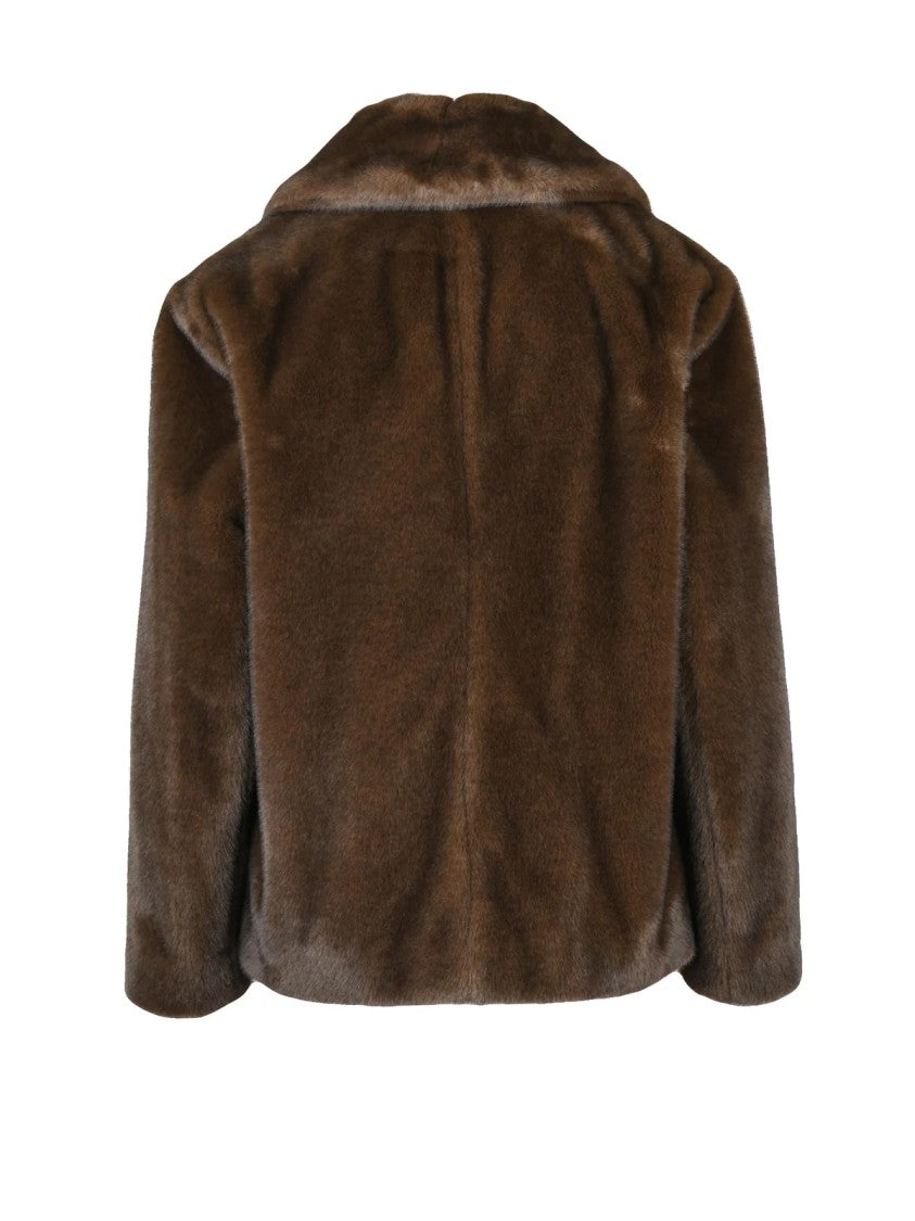 Max Mara Double-Breasted Eco-Friendly Jacket With Plush Texture