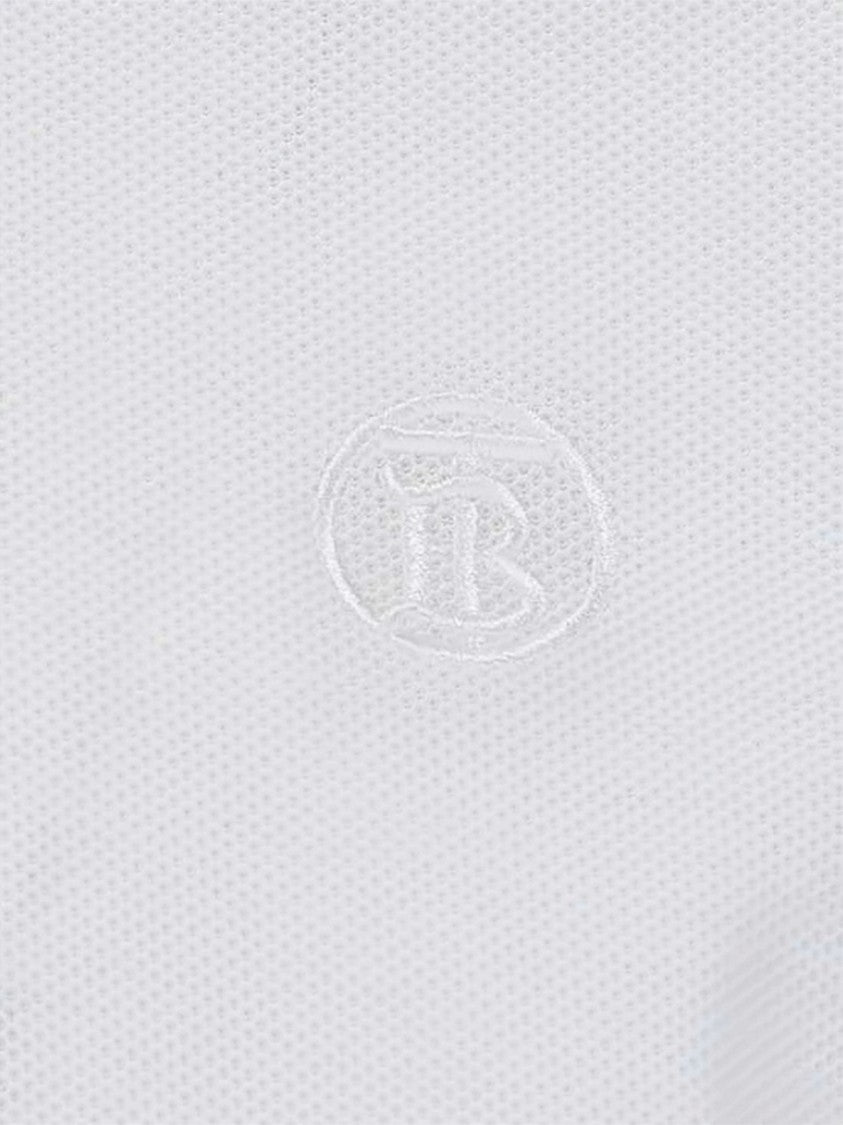 Burberry Short-Sleeve Textured Polo Shirt With Multicolored Collar