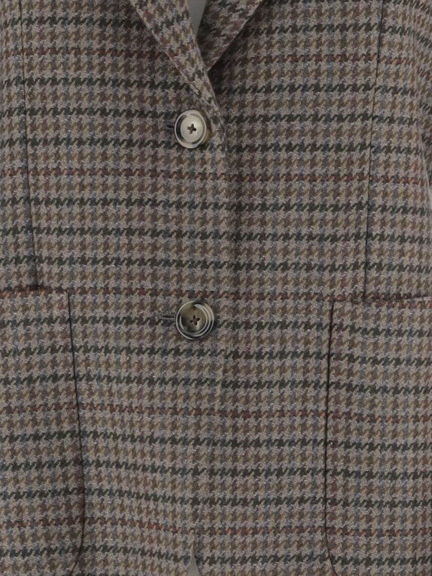 Lardini Multi Houndstooth Cashmere Jacket