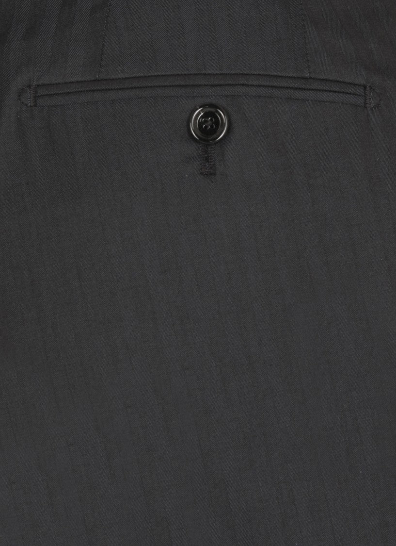 Lardini Double-Breasted Blue Cotton Suit